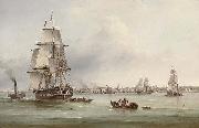 Samuel Walters The three-masted merchantman oil painting